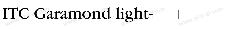 ITC Garamond light字体转换